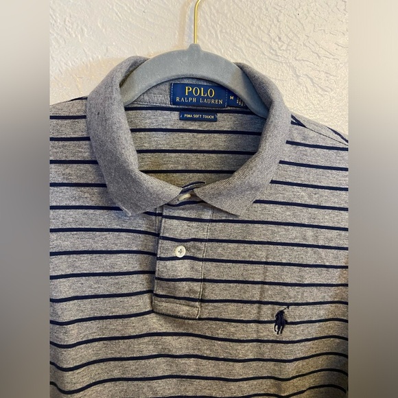 Polo by Ralph Lauren Gray Striped Men's Shirt - Picture 3 of 6